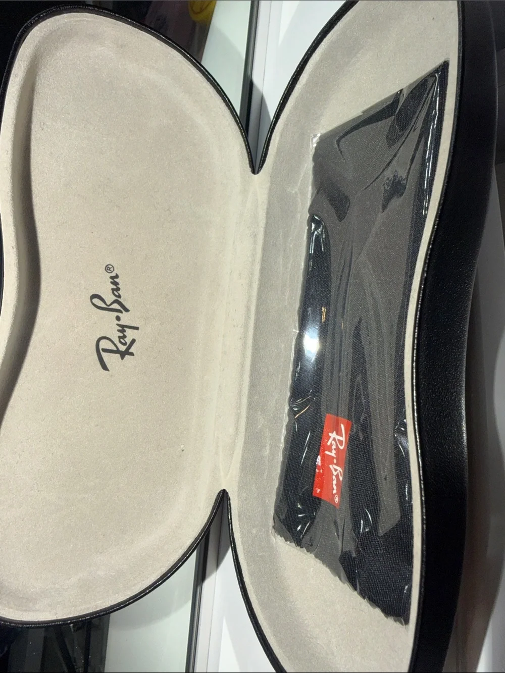 Ray-Ban Black and Silver Semi-Rimmed Eyeglasses